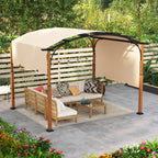 10' × 12' Outdoor Pergola with Retractable Canopy