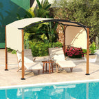 10' × 12' Outdoor Pergola with Retractable Canopy