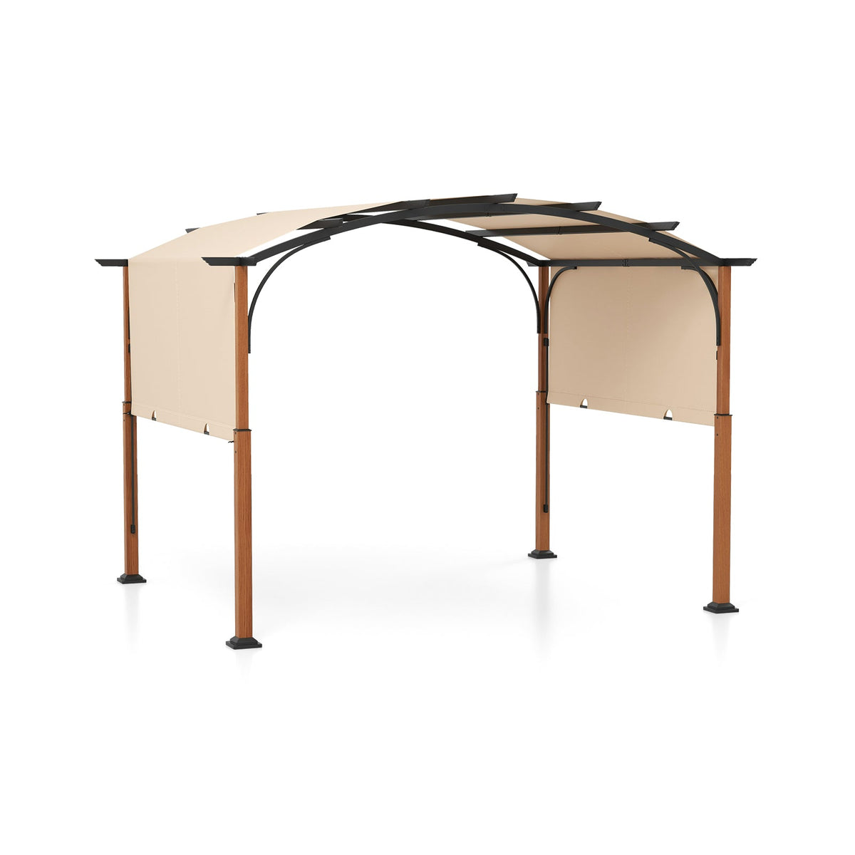10' × 12' Outdoor Pergola with Retractable Canopy