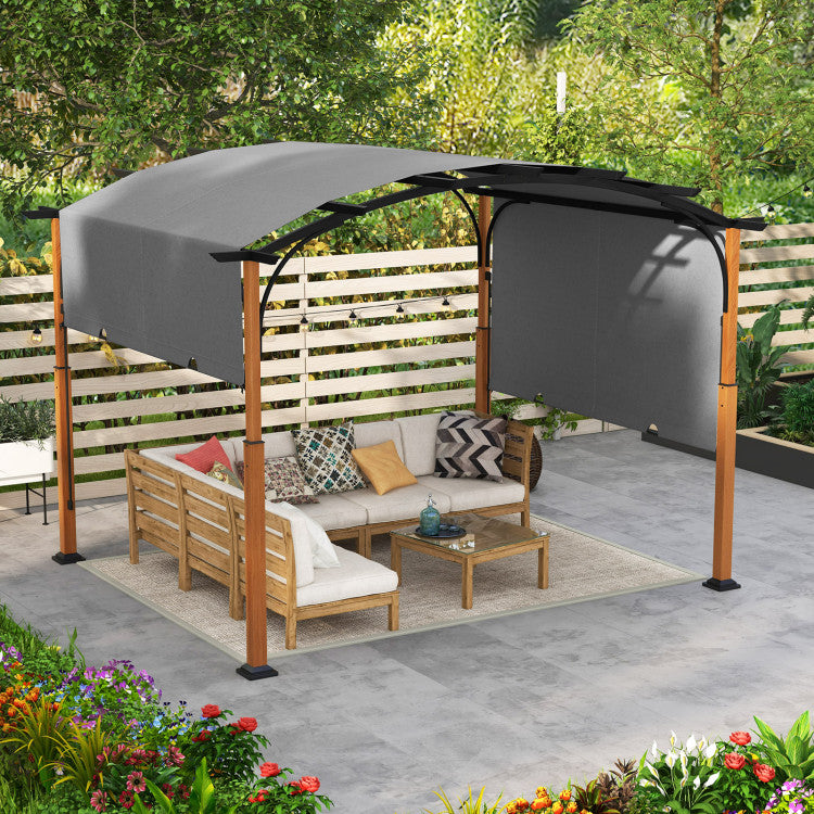 10' × 12' Outdoor Pergola with Retractable Canopy