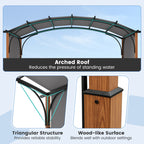 10' × 12' Outdoor Pergola with Retractable Canopy