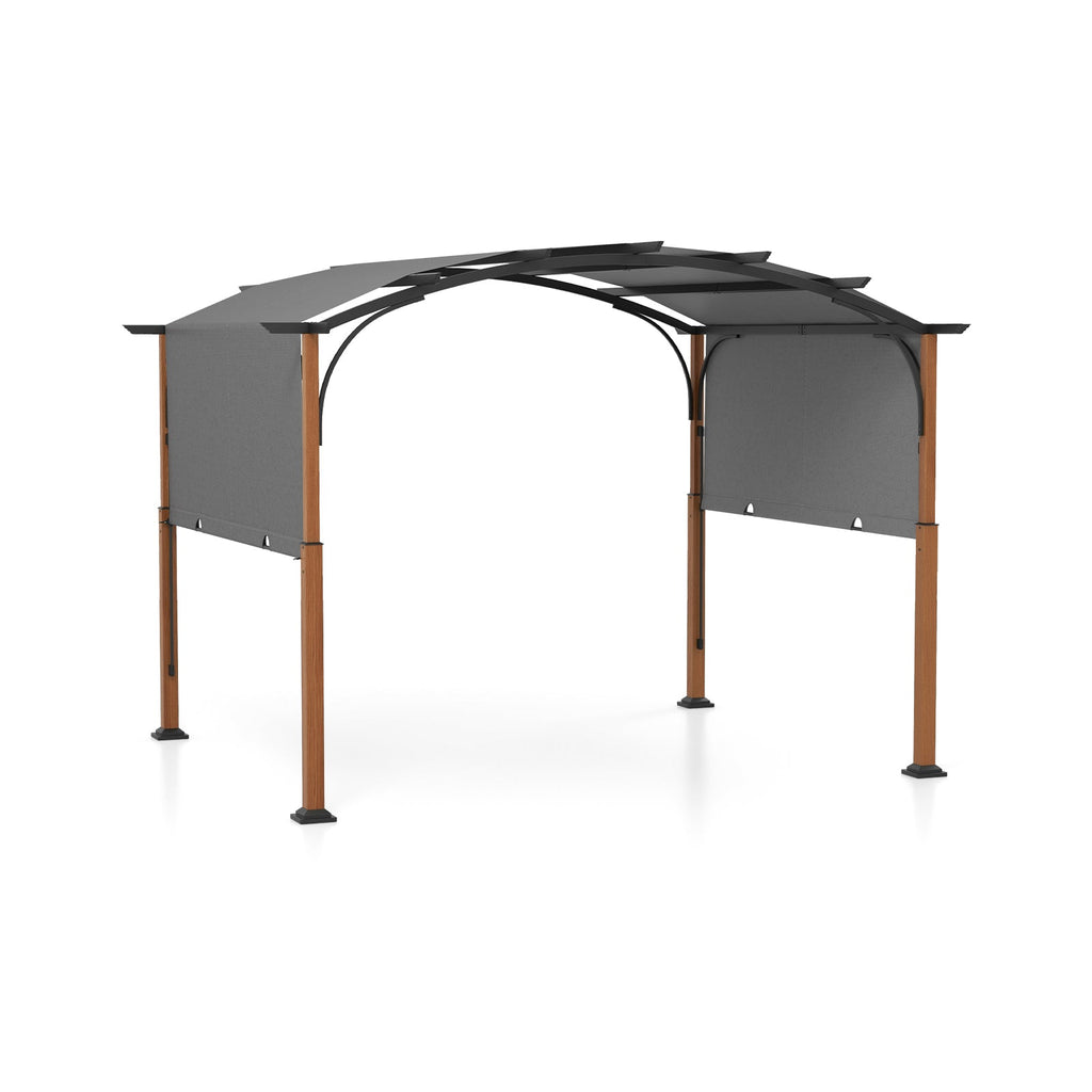 10' × 12' Outdoor Pergola with Retractable Canopy
