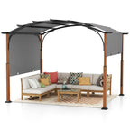 10' × 12' Outdoor Pergola with Retractable Canopy