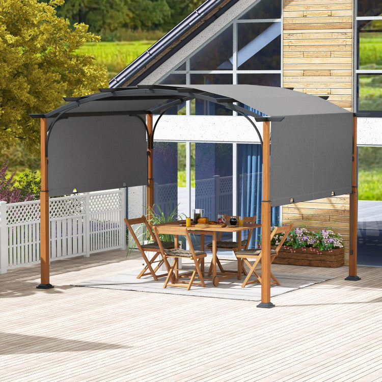10' × 12' Outdoor Pergola with Retractable Canopy