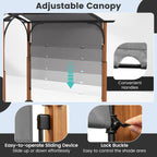 10' × 12' Outdoor Pergola with Retractable Canopy