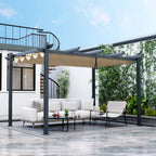 10' × 13' Aluminum Pergola with Retractable Canopy
