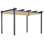 10' × 13' Aluminum Pergola with Retractable Canopy