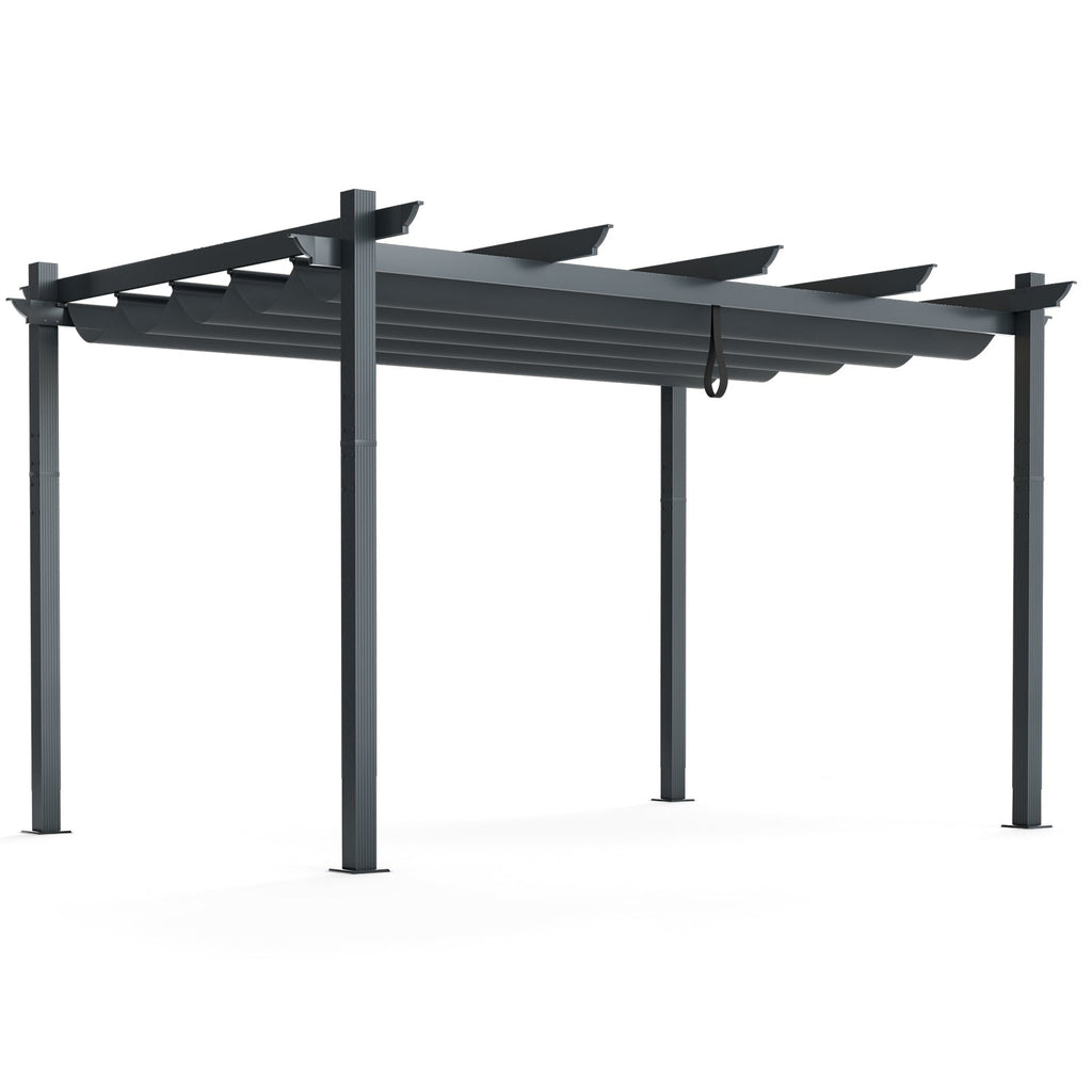 10' × 13' Aluminum Pergola with Retractable Canopy