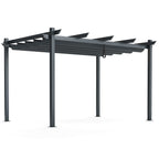 10' × 13' Aluminum Pergola with Retractable Canopy