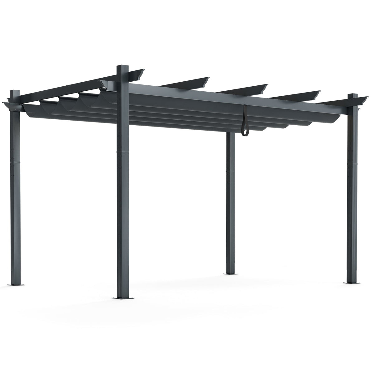 10' × 13' Aluminum Pergola with Retractable Canopy