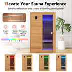 2-Person Canadian Hemlock Far Infrared Sauna with Red Light Therapy