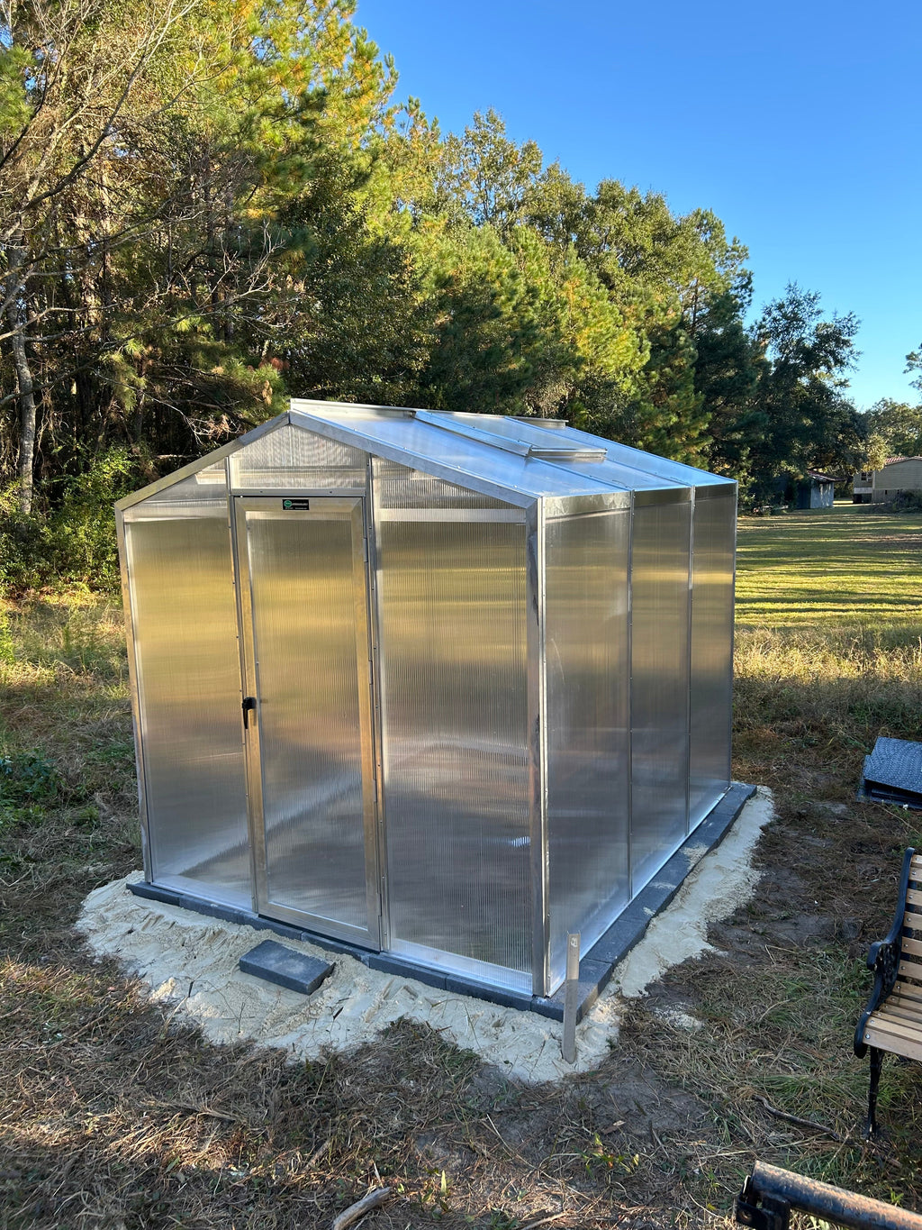 Janco Palmetto 8' × 10' Aluminum & Glass Greenhouse