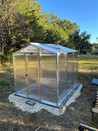 Janco Palmetto 8' × 10' Aluminum & Glass Greenhouse