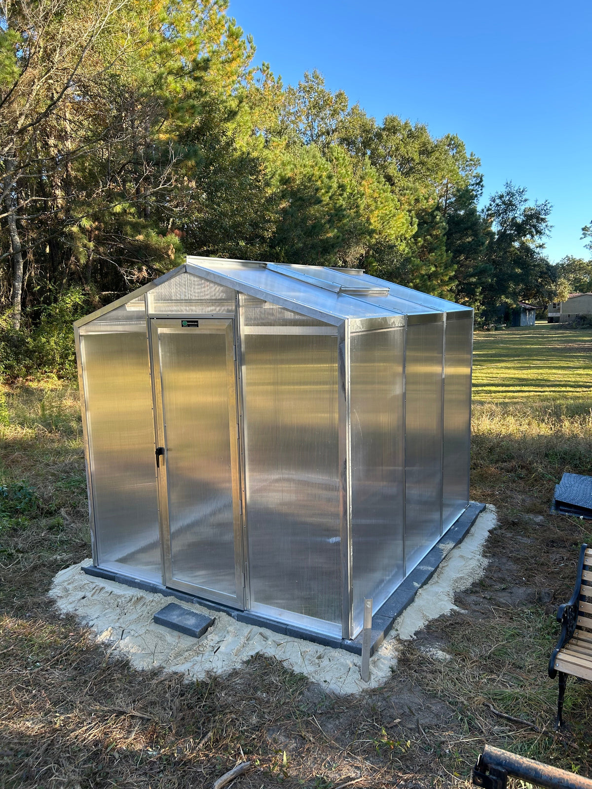 Janco Palmetto 8' × 10' Aluminum & Glass Greenhouse