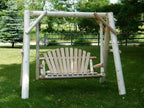 Handcrafted Cedar Porch Swing with Canopy