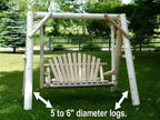 Handcrafted Cedar Porch Swing with Canopy