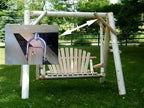 Handcrafted Cedar Porch Swing with Canopy