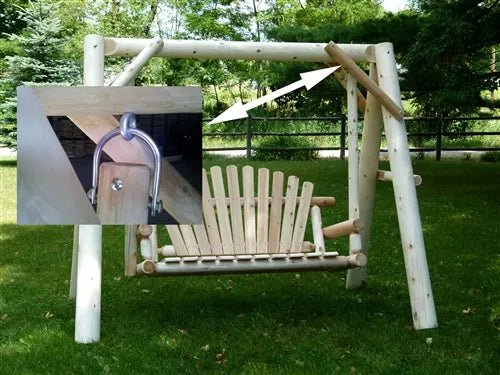 Handcrafted Cedar Porch Swing with Canopy