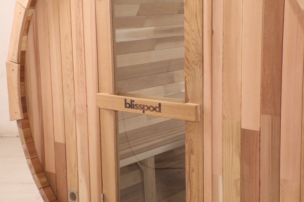 Blisspod Prague Canadian Red Cedar Outdoor Barrel Sauna