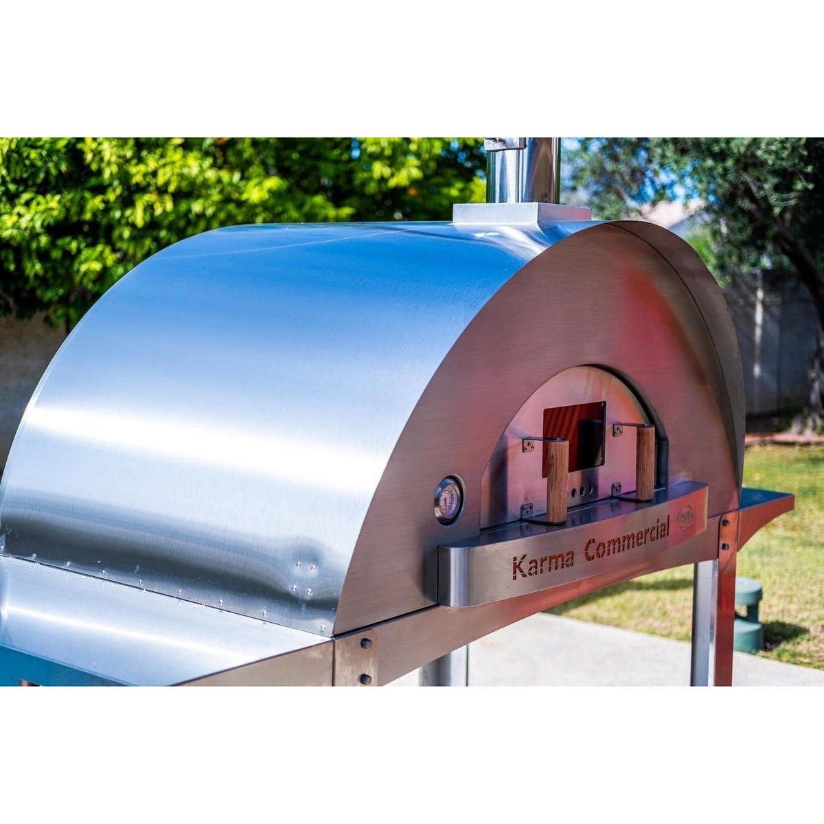 Karma 55" Commercial 304 Stainless Steel Wood-Fired Oven