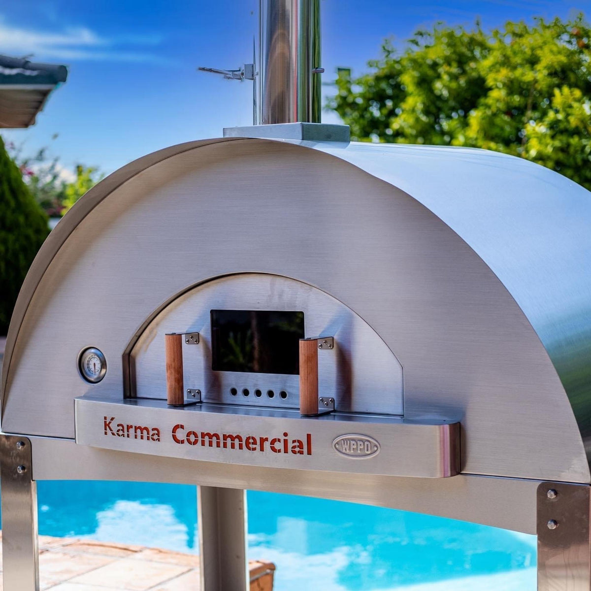Karma 55" Commercial 304 Stainless Steel Wood-Fired Oven