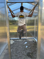 Janco Palmetto 8' × 10' Aluminum & Glass Greenhouse