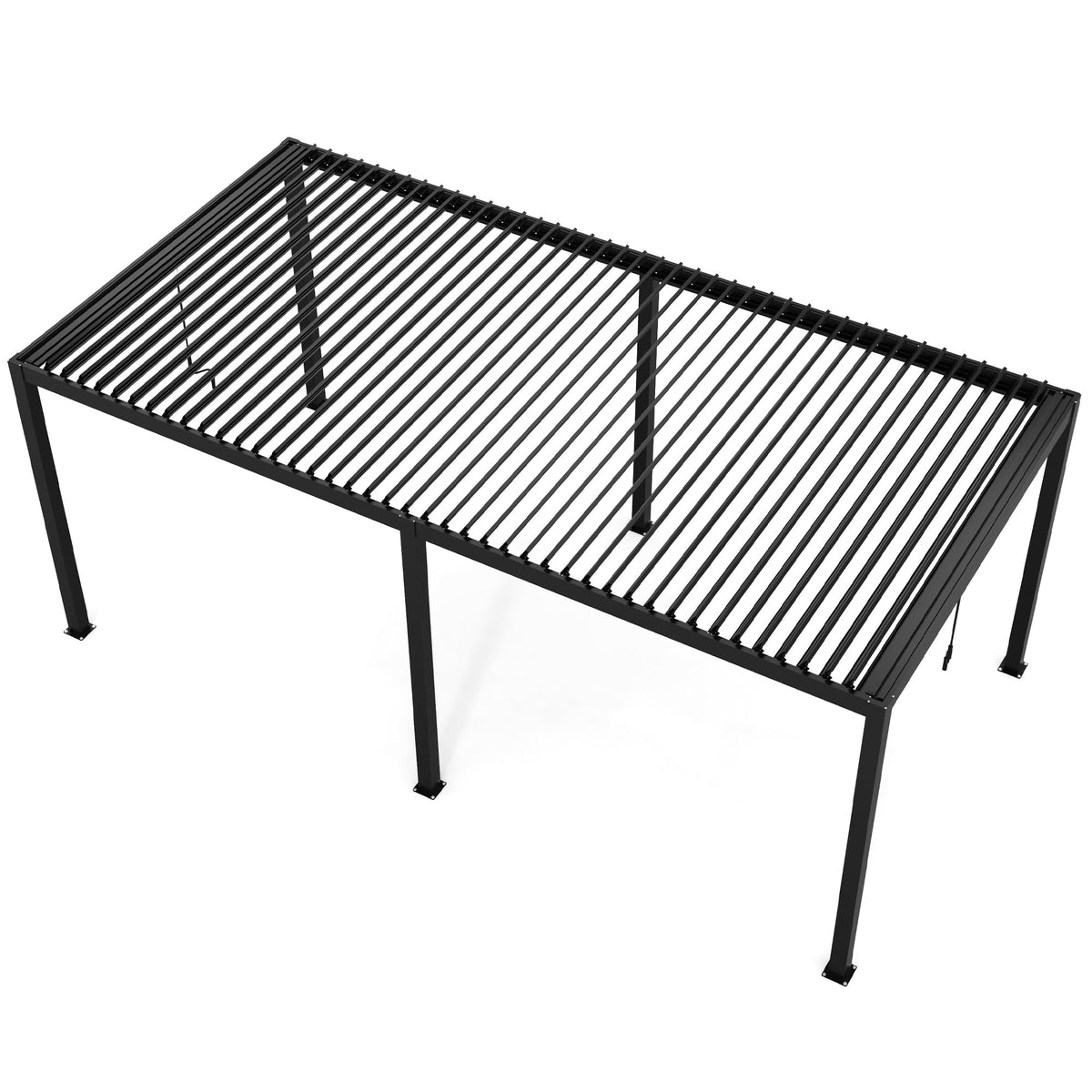 10' × 19' Aluminum Louvered Pergola with Adjustable Roof