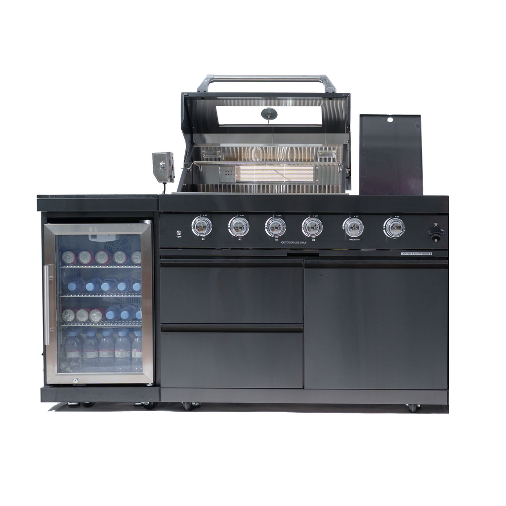 46" 4-Burner Deluxe 304 Stainless Steel Outdoor Kitchen Grill