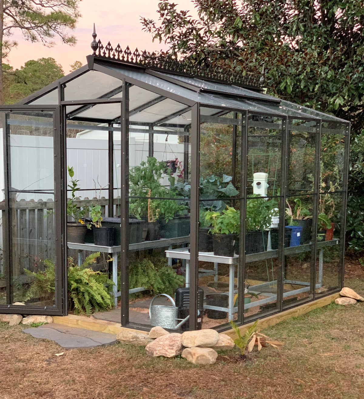 Janco Palmetto 8' × 10' Aluminum & Glass Greenhouse