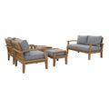 Modway Marina 5-Piece Outdoor Teak Patio Set