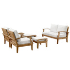 Modway Marina 5-Piece Outdoor Teak Patio Set