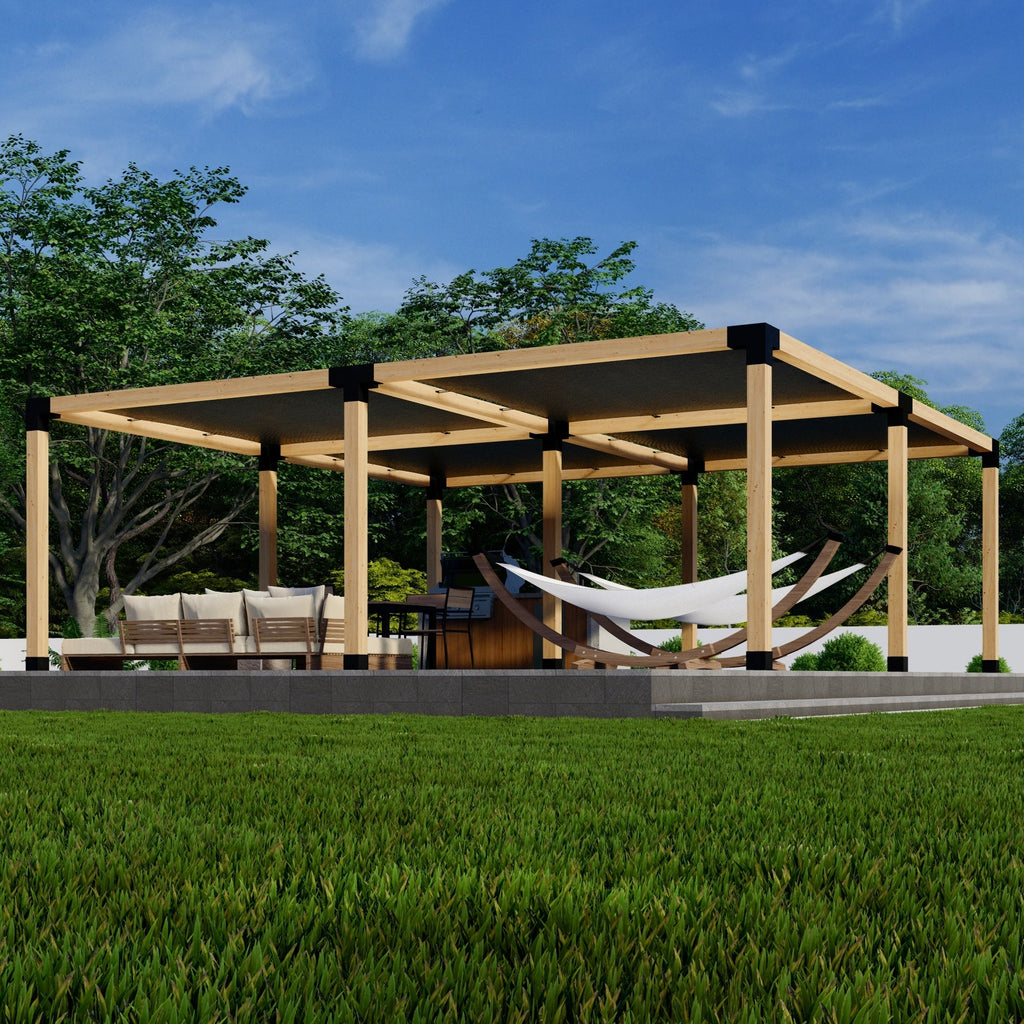 Zen DIY Freestanding Pergola Kit with Shade Canopies – Up to 24' × 24'