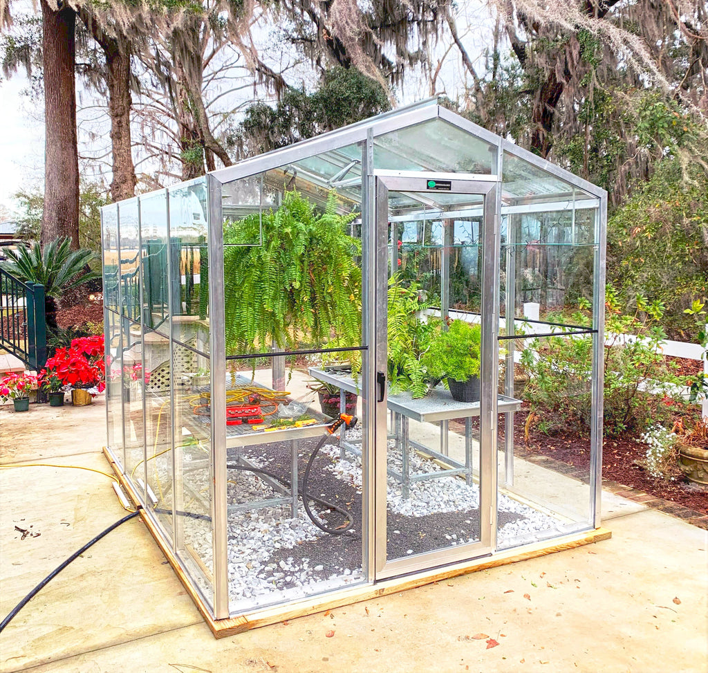 Janco Palmetto 8' × 10' Aluminum & Glass Greenhouse