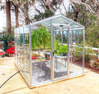 Janco Palmetto 8' × 10' Aluminum & Glass Greenhouse