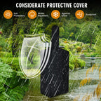 Portable Wood-Fired Pizza Oven with Stone & Weatherproof Cover