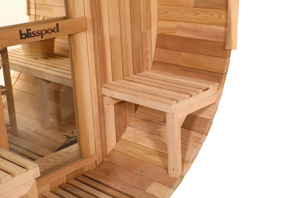 Blisspod Prague Canadian Red Cedar Outdoor Barrel Sauna