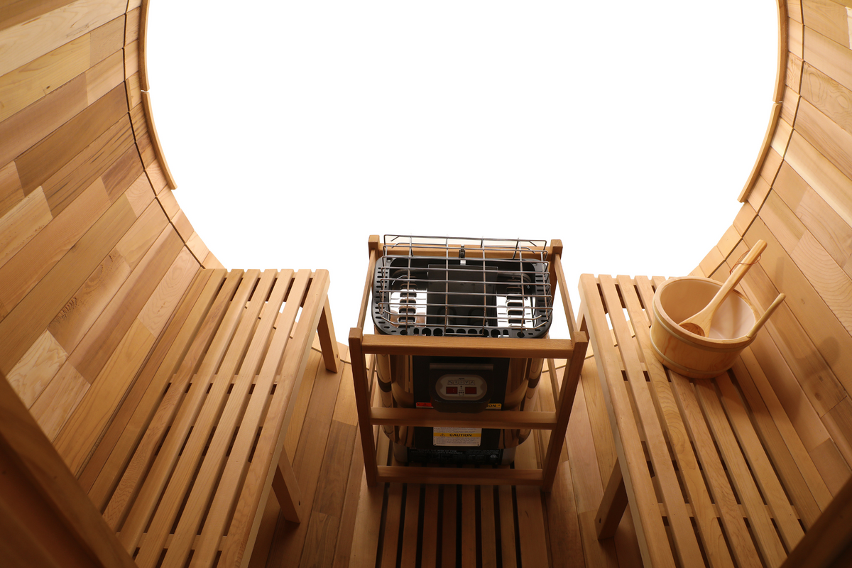 Blisspod Prague Canadian Red Cedar Outdoor Barrel Sauna