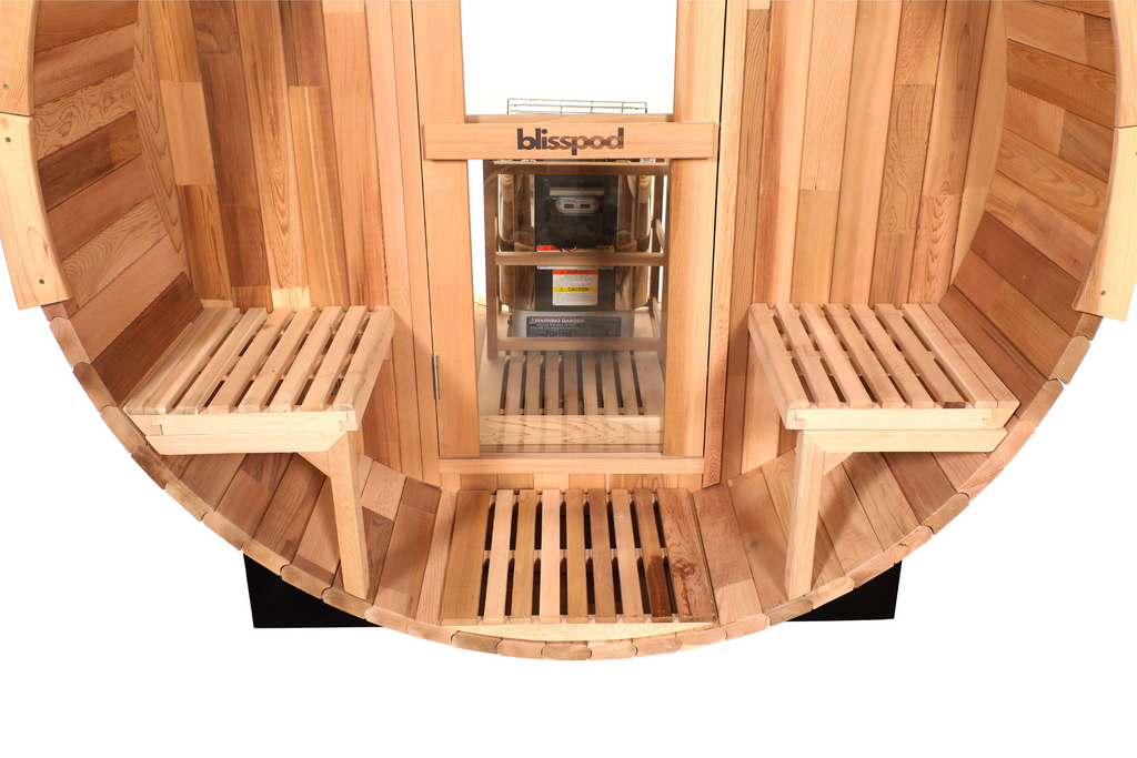 Blisspod Prague Canadian Red Cedar Outdoor Barrel Sauna