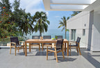 Rinjani Teak Outdoor Dining Set with Fortuna Armchairs