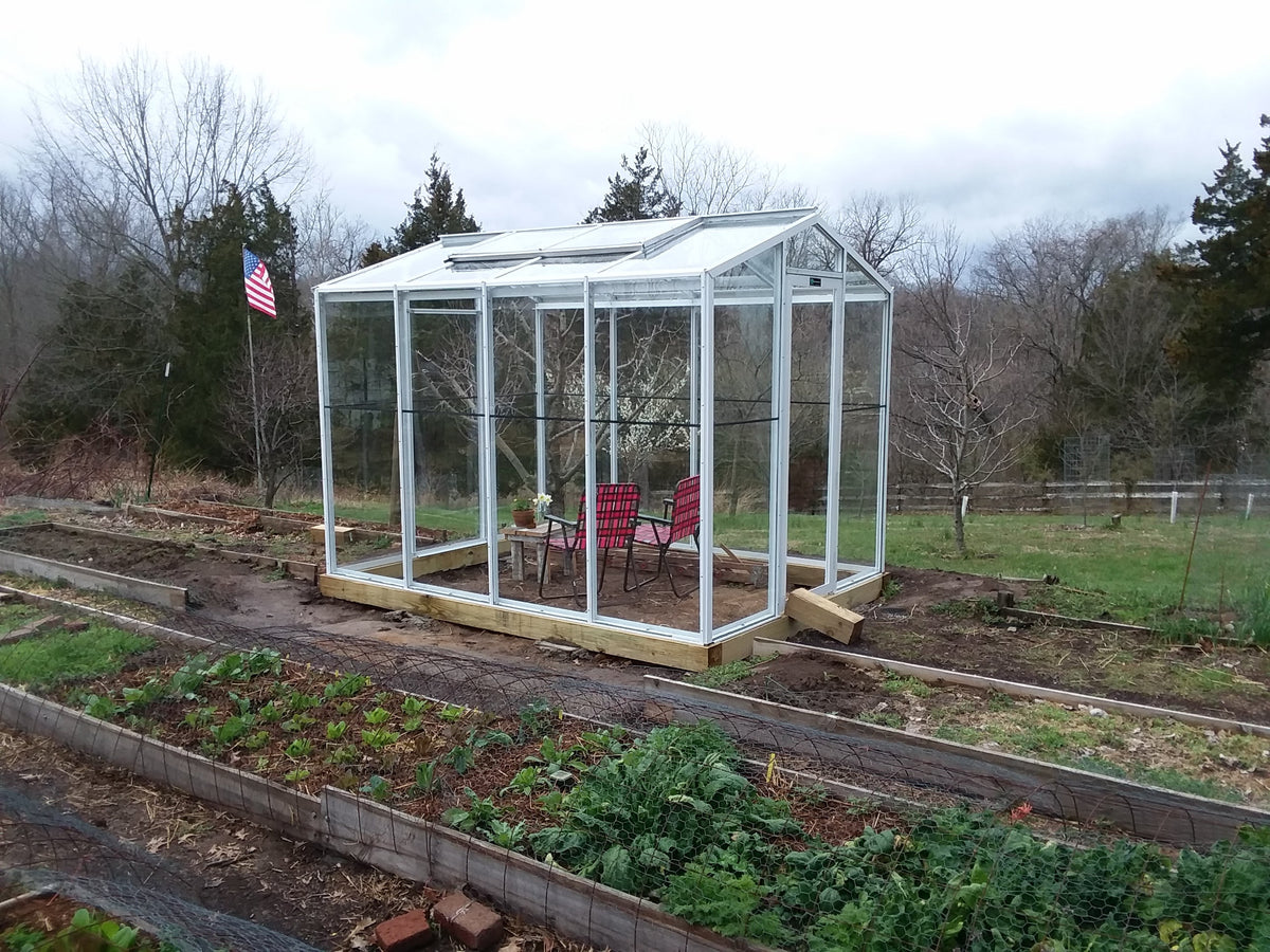 Janco Palmetto 8' × 10' Aluminum & Glass Greenhouse