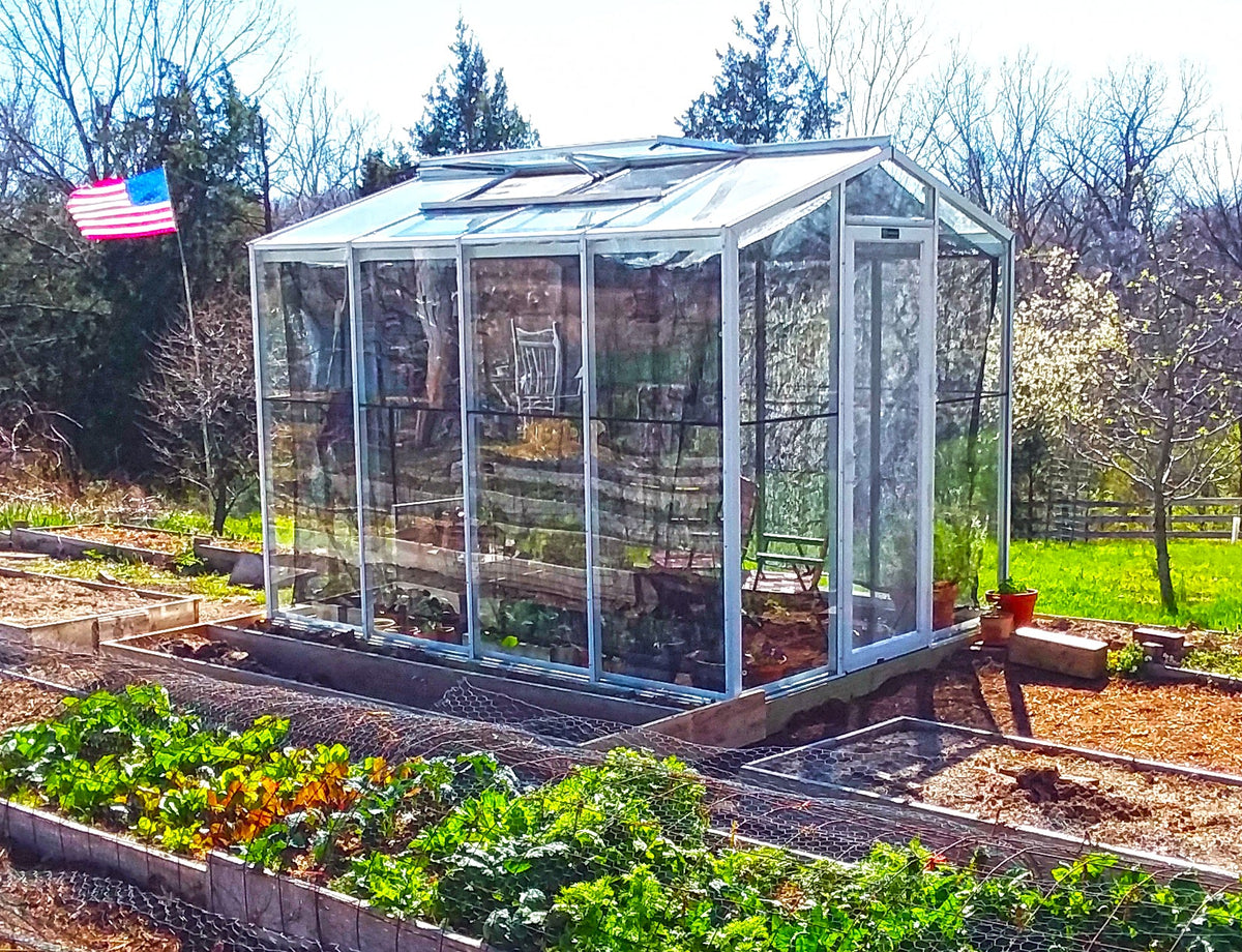 Janco Palmetto 8' × 10' Aluminum & Glass Greenhouse
