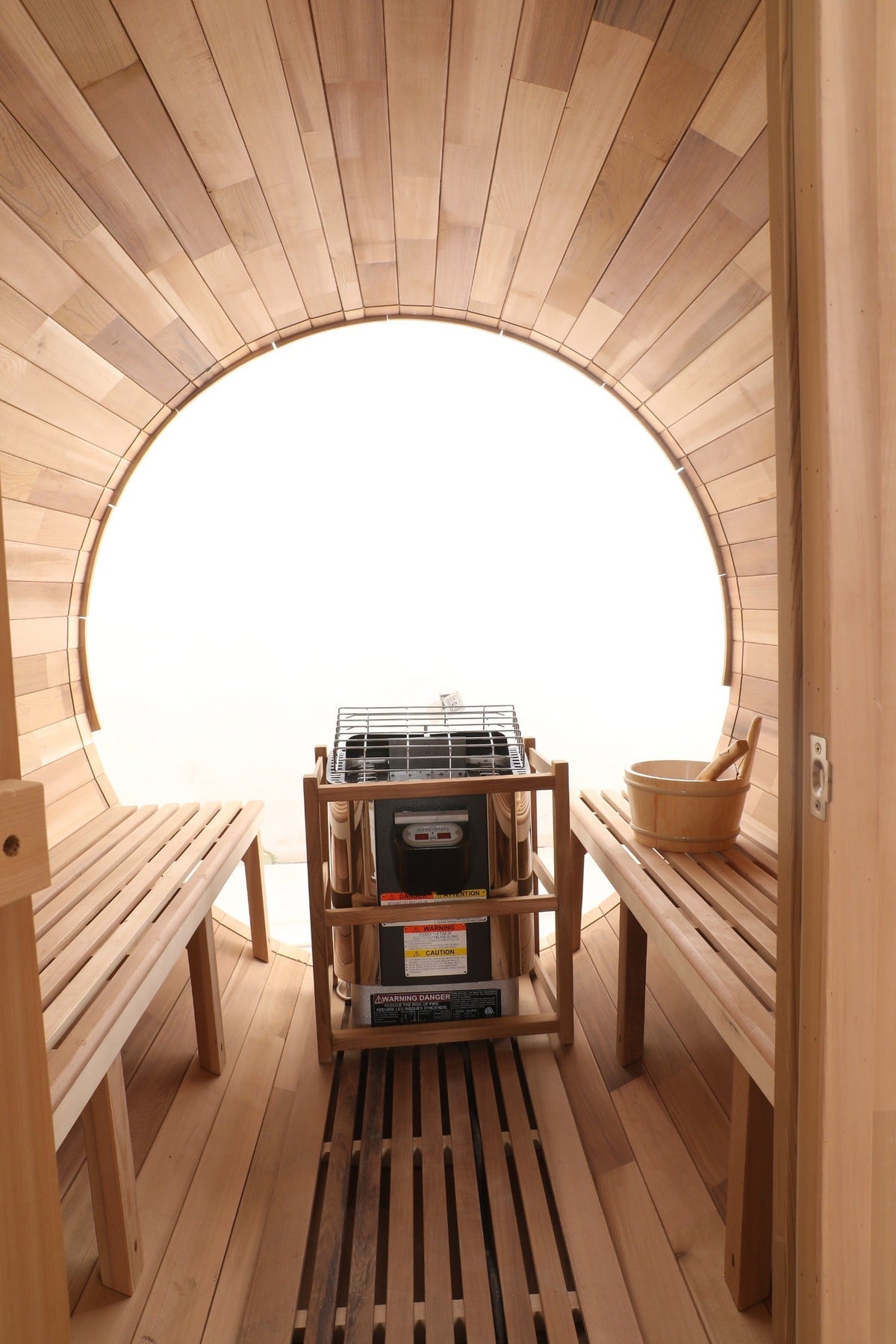 Blisspod Prague Canadian Red Cedar Outdoor Barrel Sauna