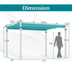Outdoor Pergola with Retractable Canopy and Aluminum Frame