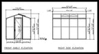 Janco Palmetto 8' × 10' Aluminum & Glass Greenhouse