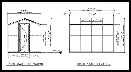 Janco Palmetto 8' × 10' Aluminum & Glass Greenhouse