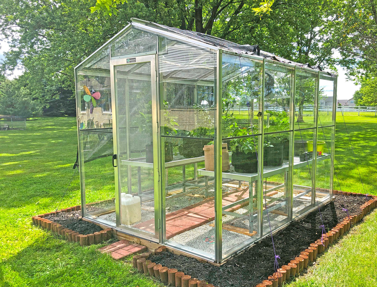 Janco Palmetto 8' × 10' Aluminum & Glass Greenhouse
