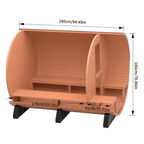 Handcrafted Red Cedar Barrel Sauna with 9kW Electric Heater
