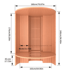 Handcrafted Red Cedar Barrel Sauna with 9kW Electric Heater