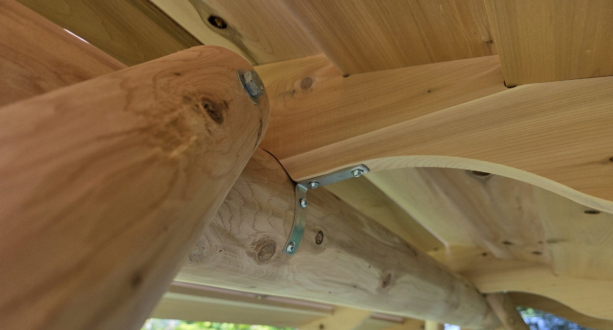 Handcrafted Cedar Porch Swing with Canopy