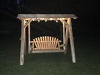 Handcrafted Cedar Porch Swing with Canopy